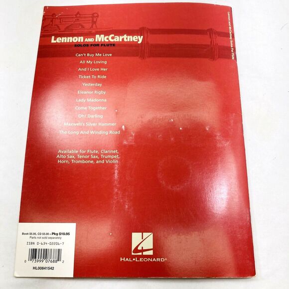 Lennon McCartney Solos for Flute Book + CD Beatles Play Along Series Sheet Music - Picture 12 of 16